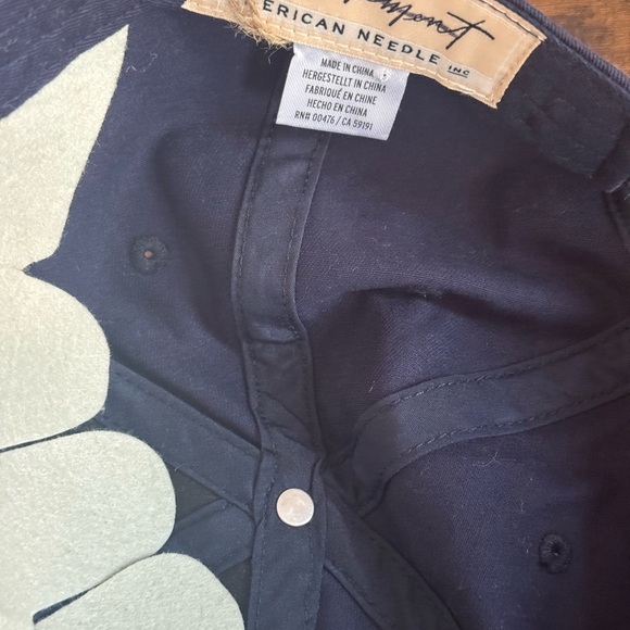 American Needle Navy Blue Cap with Leaf Design - Picture 3 of 4